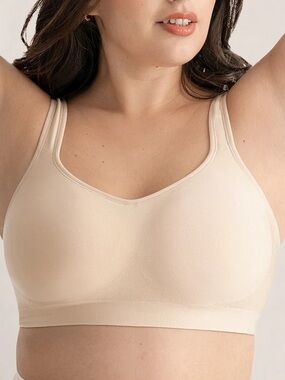 Truekind Daily Comfort Wireless Shaper Bra Size 2XL Color Chai NEW